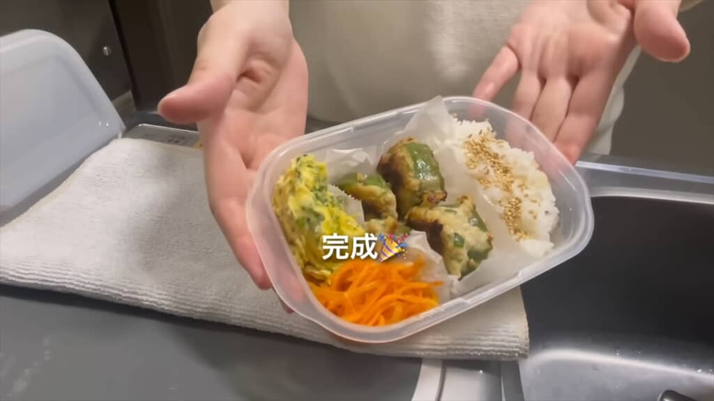 一口コンロで作るタッパー弁当