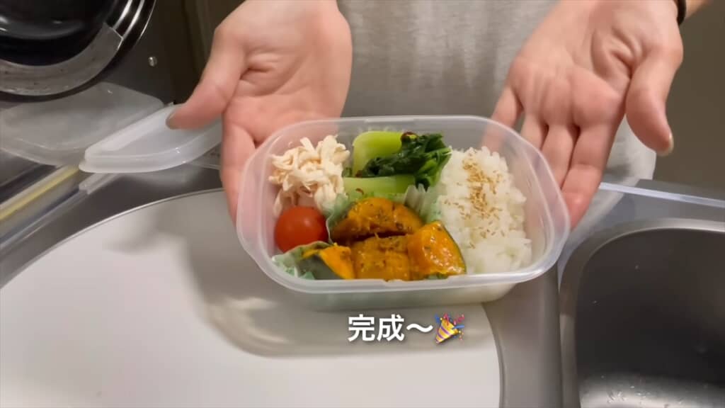 一口コンロで作るタッパー弁当