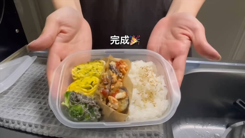 一口コンロで作るタッパー弁当