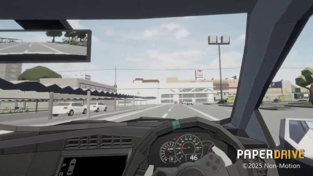 教習所風のステージを走る様子