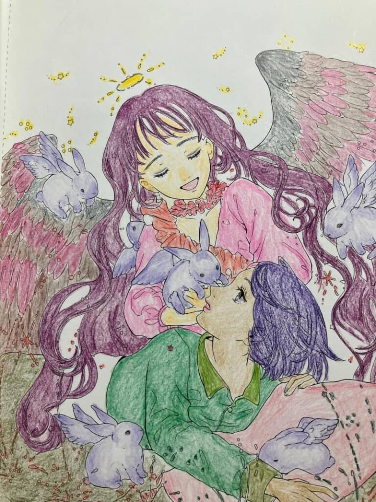 かわいい天使と少女