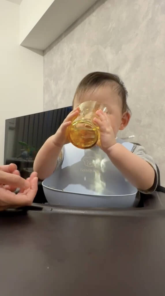 全然こぼしてない！