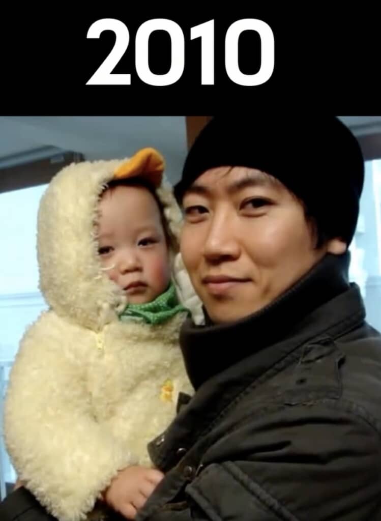 2010年の三男くんとパパ
