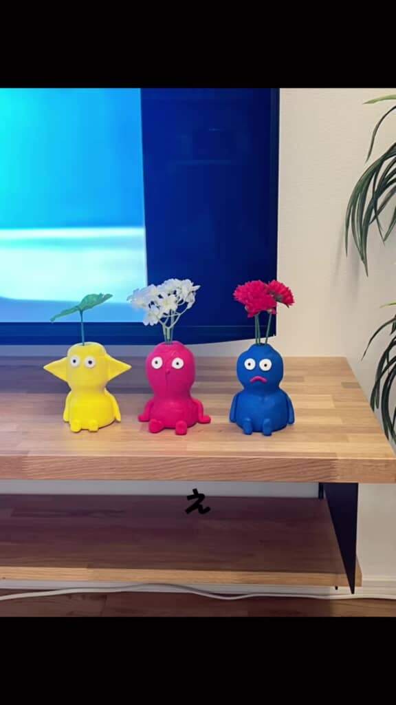 手作りしたピクミンの花瓶