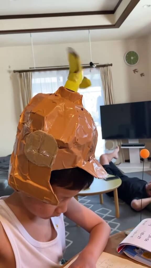 プロペラマリオの装備を再現したヘルメット