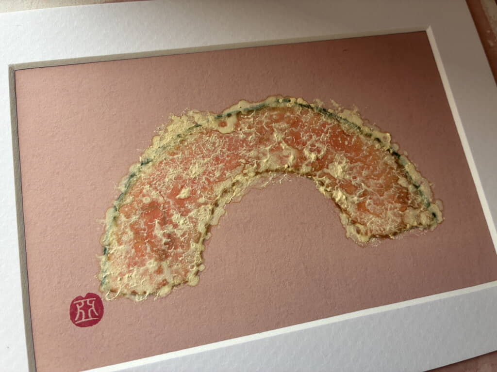 絵だとわかってもかぼちゃの天ぷらに見える……