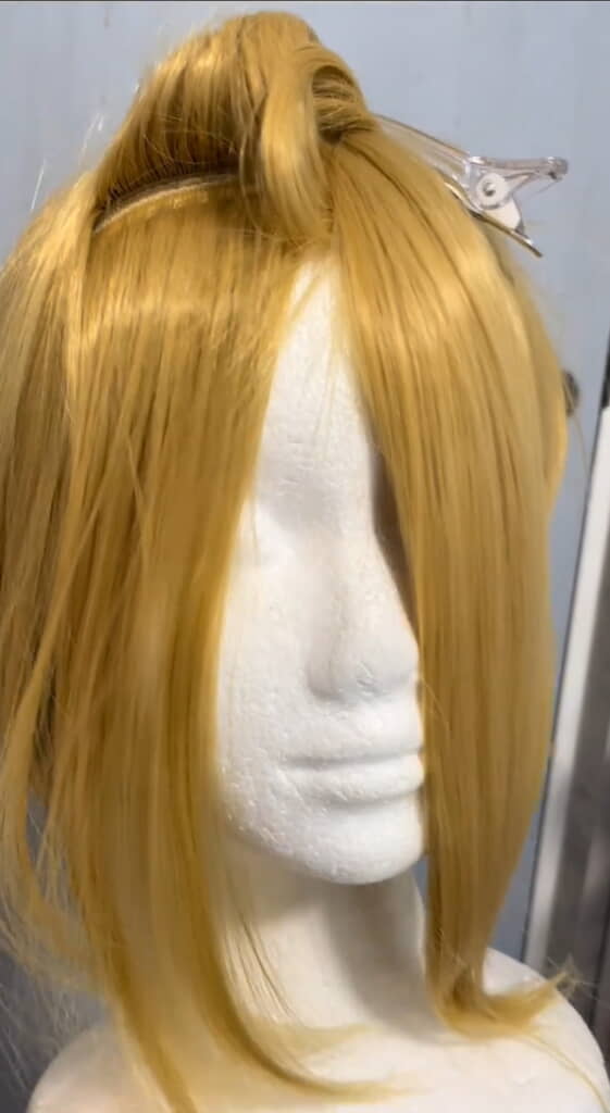 2層に分け、表面はクリップで上げておく