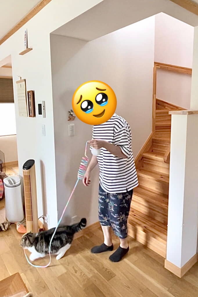 夫を連れてお散歩中でした！