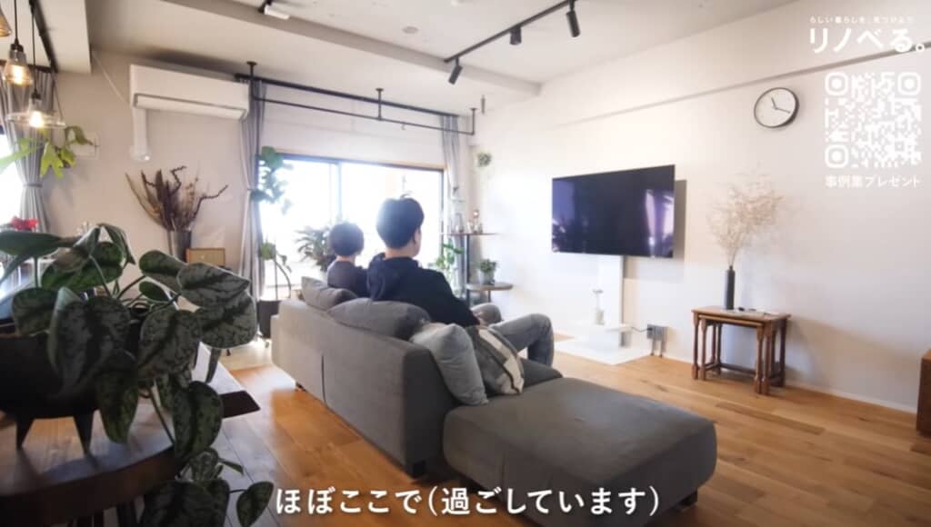 ご夫婦が多くの時間を過ごすソファ