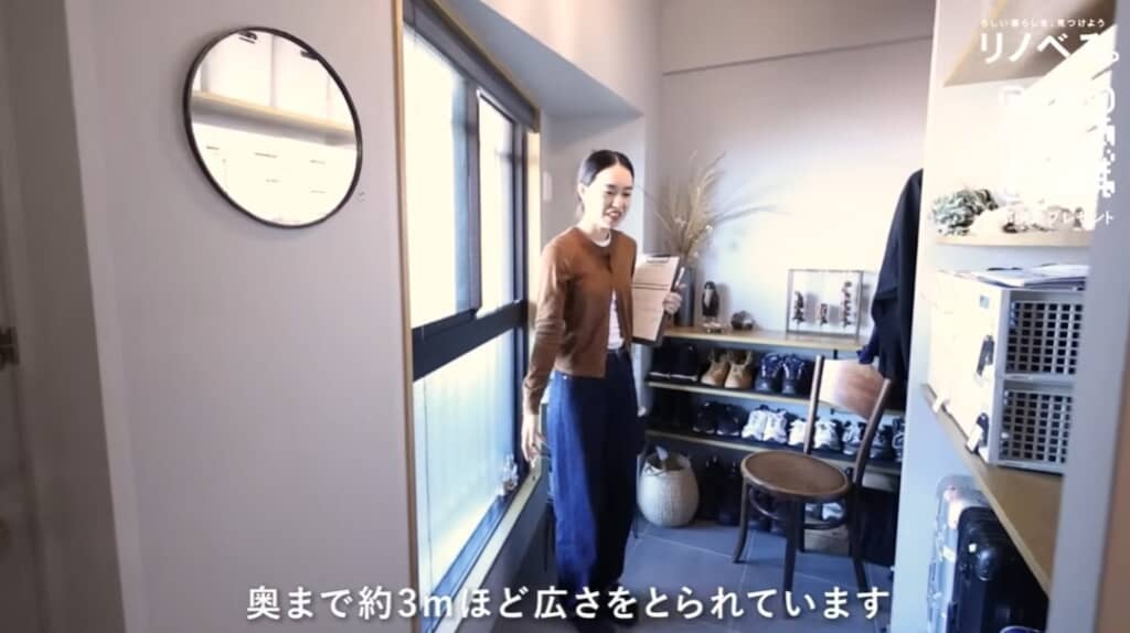 玄関の土間はゆったり