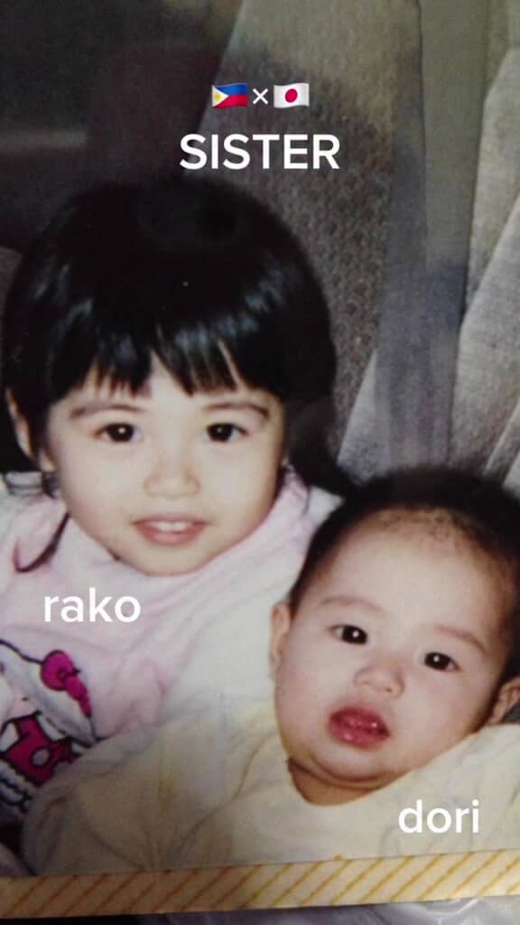 3歳のrakoさんと生後8か月ごろのdoriさん