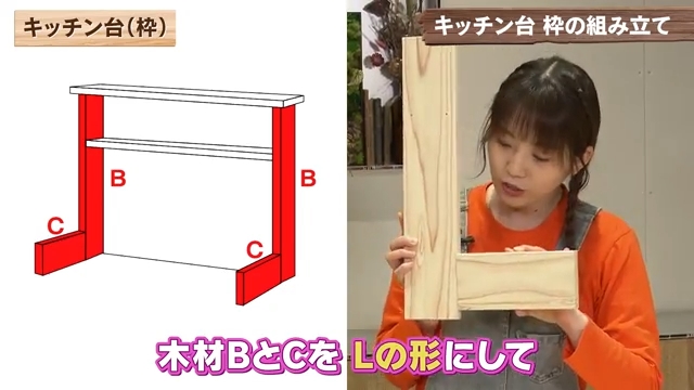 木材同士を組み合わせたやや複雑な構造