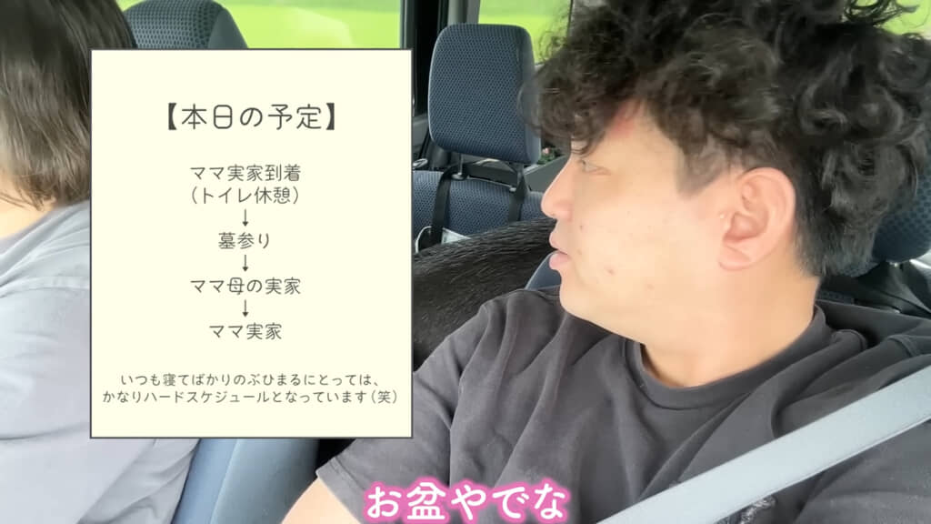 本日のスケジュールがこちら