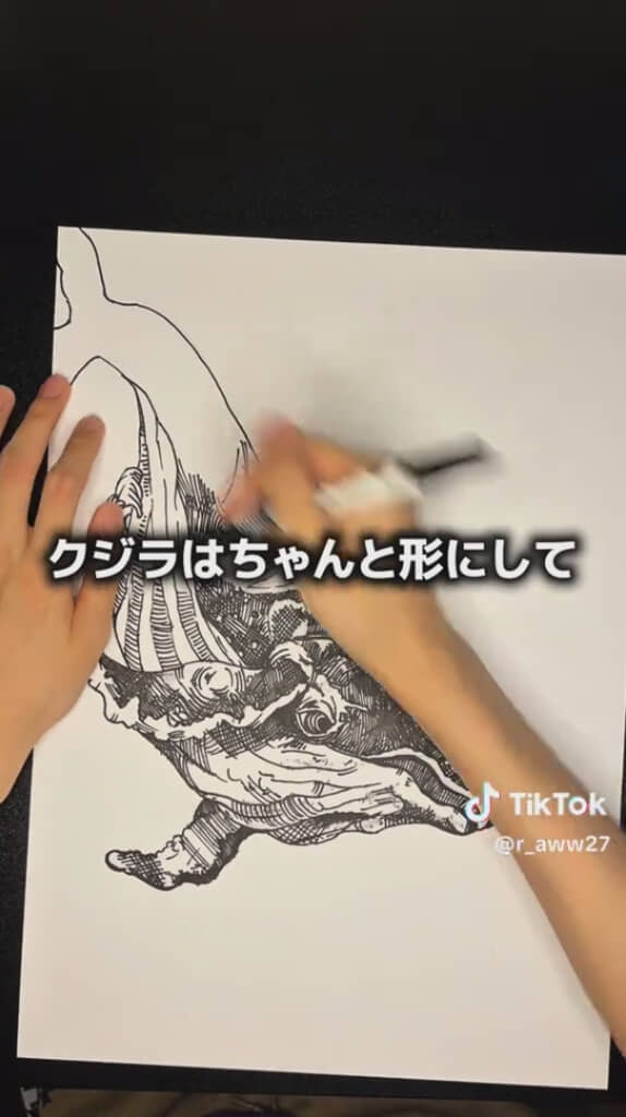 躍動感のあるクジラ