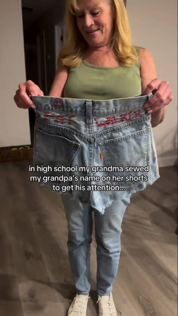 短パンに縫われたじぃじの名前