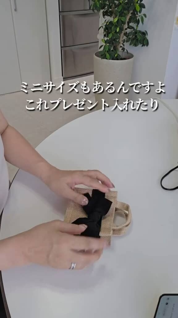 ミニサイズはプレゼント用のラッピングバッグにぴったり