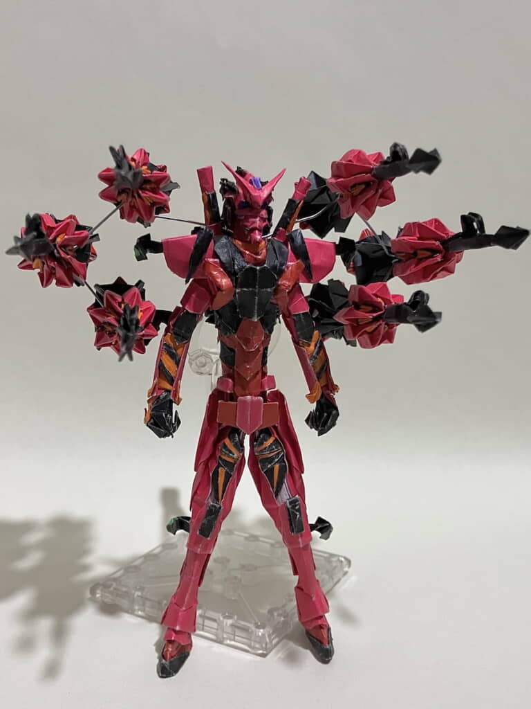 「赤いガンダム」を折り紙で再現