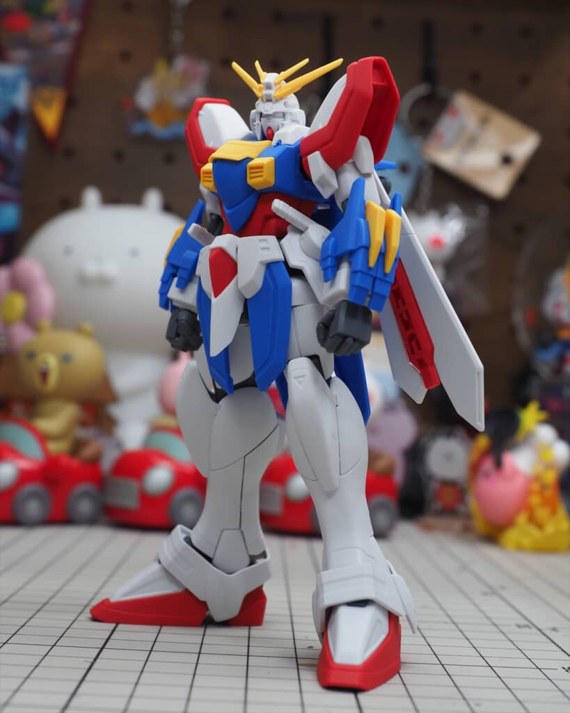 「機動武闘伝Gガンダム」ゴッドガンダムのガンプラをアニメ風に塗装したビフォーアフター