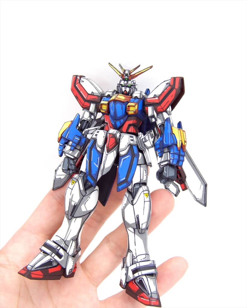 「機動武闘伝Gガンダム」ゴッドガンダムのガンプラをアニメ風に塗装したビフォーアフター