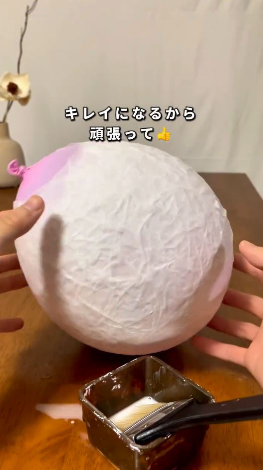 さらに半紙を貼る