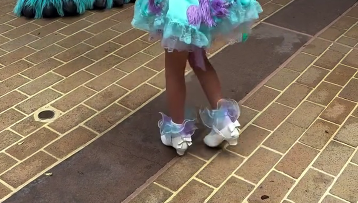 憧れのディズニーキャラに仮装した女の子、「いくらでも待つ」と言い続け……　ママ感動の光景が170万再生「うわああ！」「ドレスが好きすぎる」【海外】（1/3） | ディズニー ねとらぼ