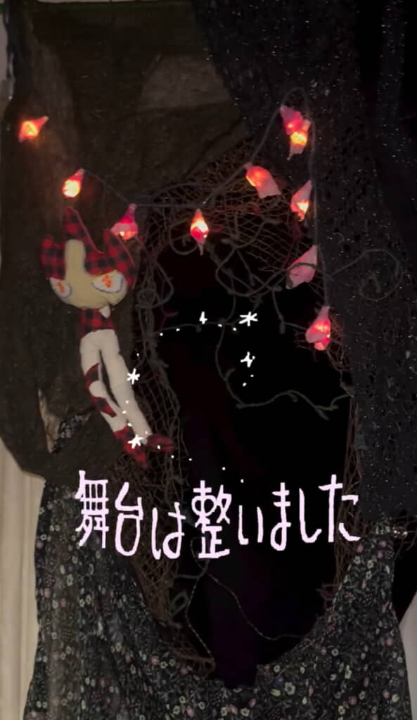 部屋の一角が撮影スポットへ