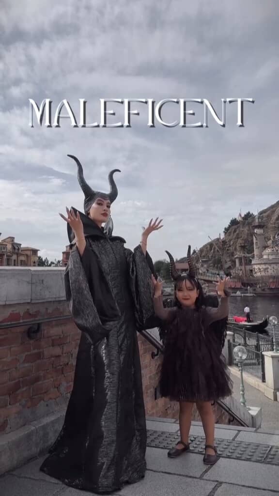 親子でマレフィセントの仮装！