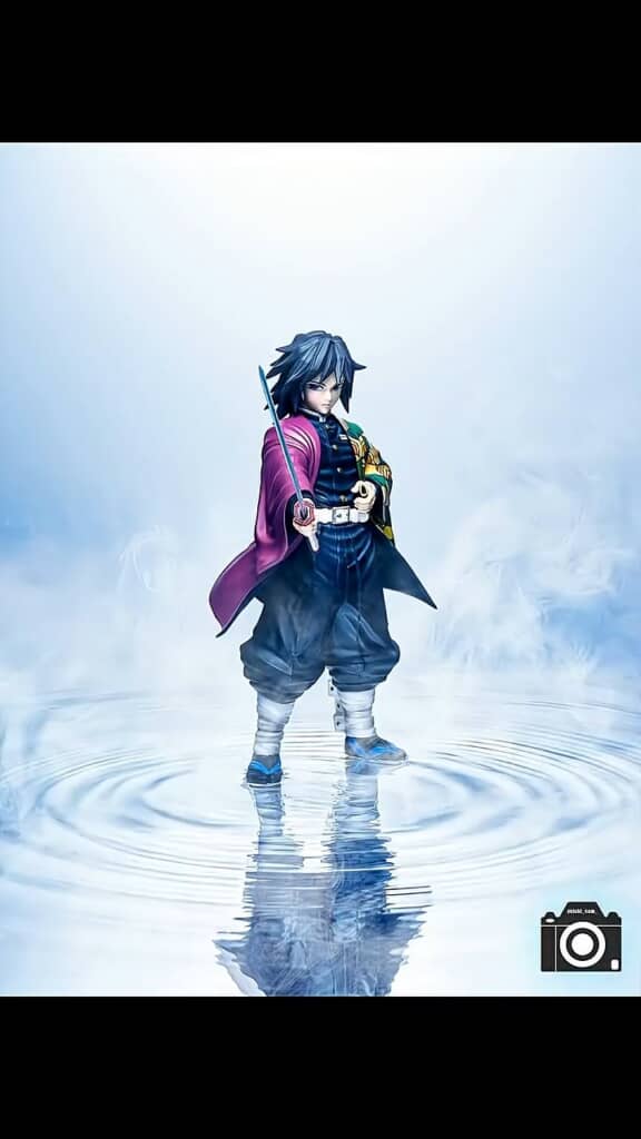 波紋を立てる冨岡さんのショットが完成