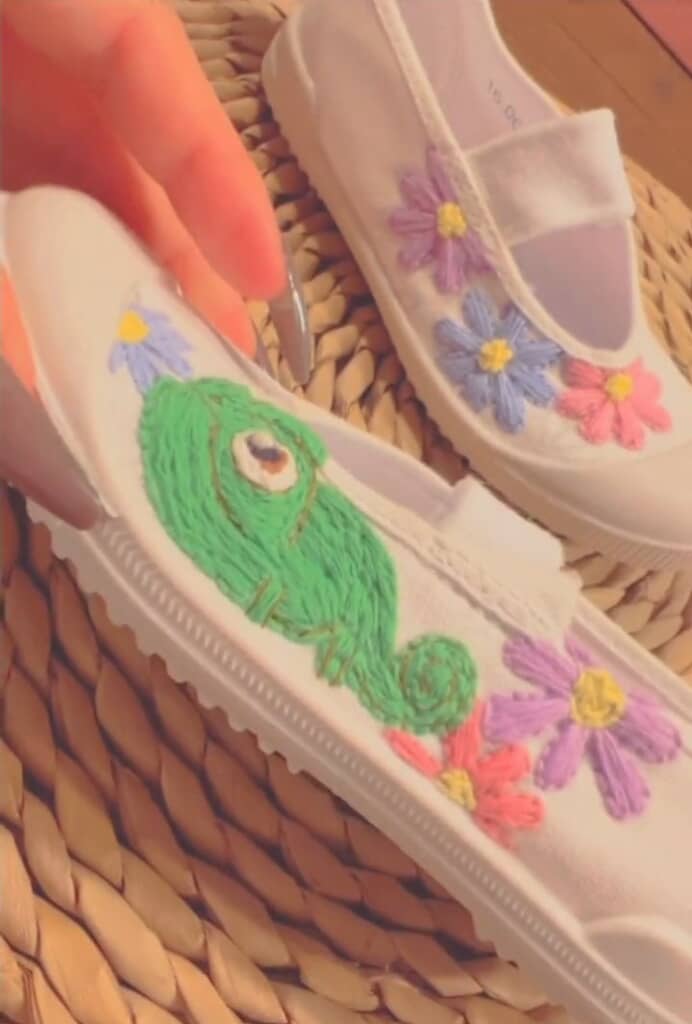 完成した上履きがかわいすぎる！