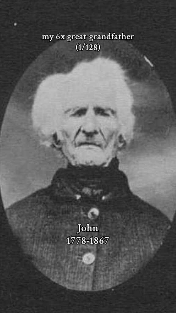 1778年生まれ、“曽々々々々々父”のJohnさん