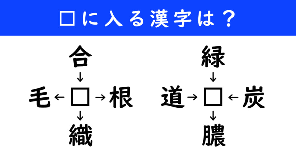 漢字パズル　和同開珎　二字熟語　穴埋め