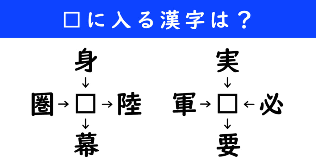 漢字パズル　和同開珎　二字熟語　穴埋め