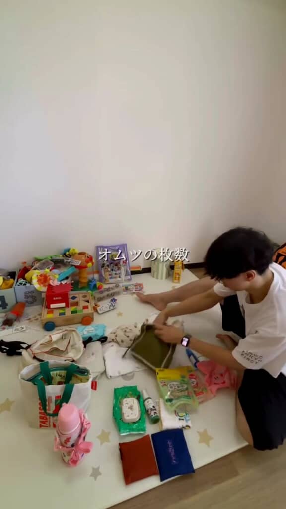 娘のお出かけ準備