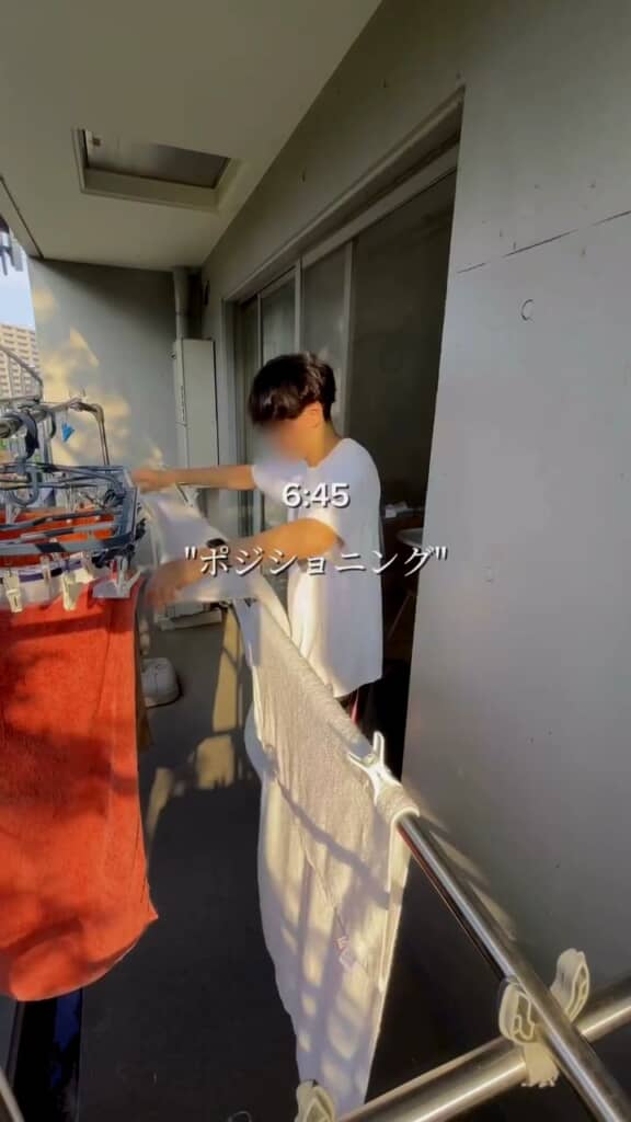 洗濯物のポジショニングもバッチリ！
