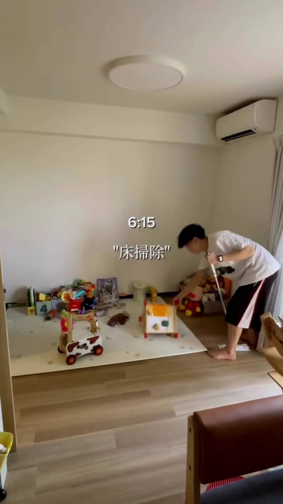 妻が気にしていた床掃除