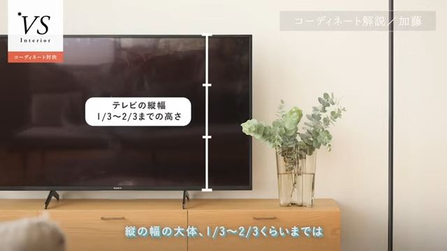 テレビの隣に置くのにちょうどいい高さ