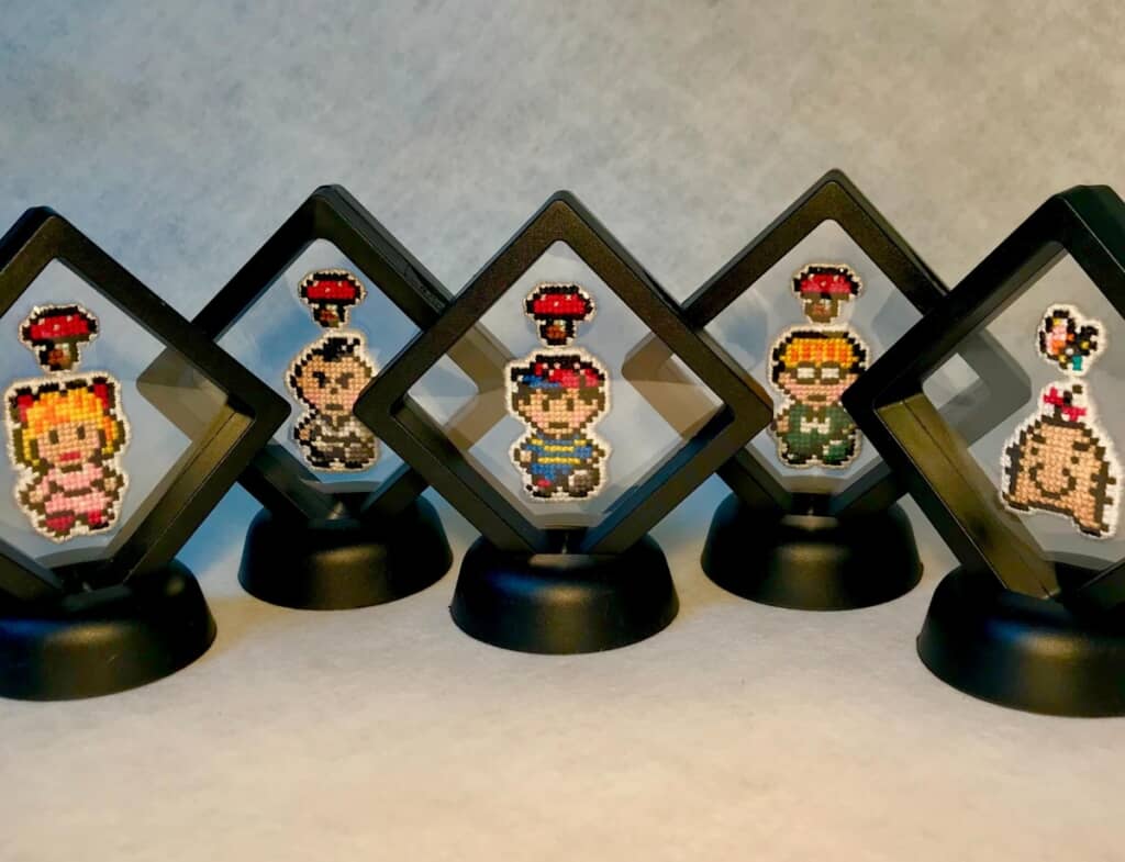 きのこが生えた状態のキャラクターたち