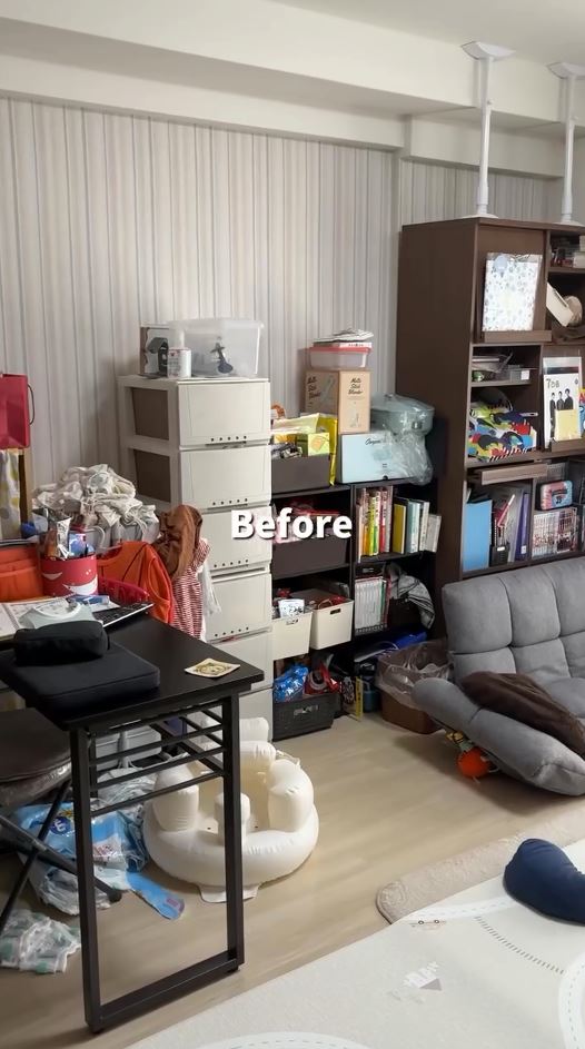 片付ける前の部屋の様子