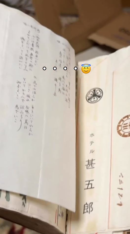 旅行先のホテルのはし袋まで