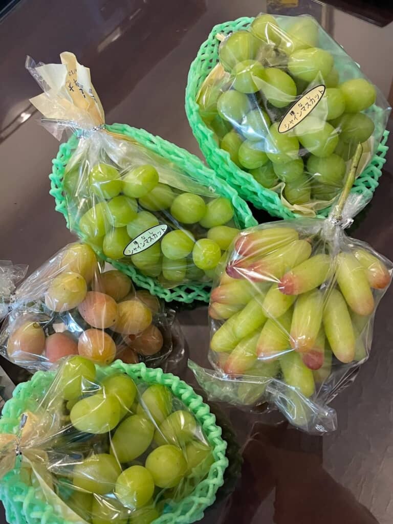 ブドウ農家さんが持ってきてくれた指みたいな品種