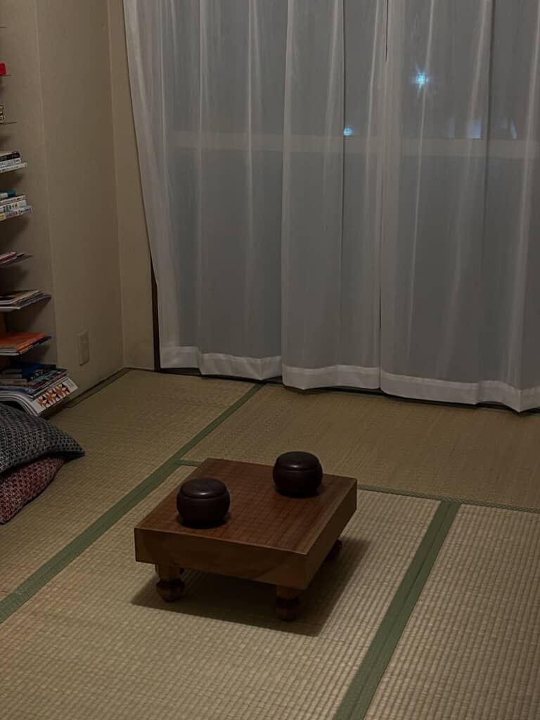 和室になじんだ囲碁セット