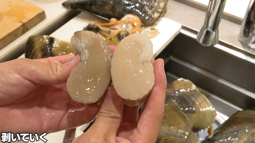 2つ目のタイラガイ（右）の方がおいしそうです