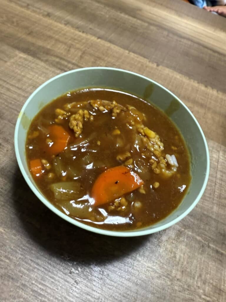 愛情いっぱいのカレーライスが完成