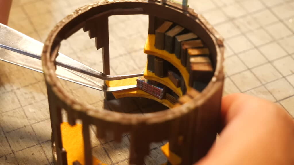 本を並べていく
