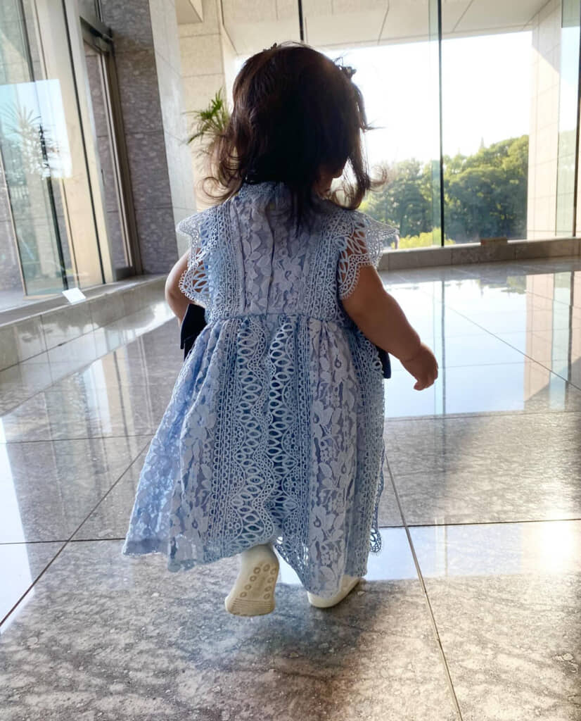 GUのブラウスで作ったドレス・・結婚式での着用例4