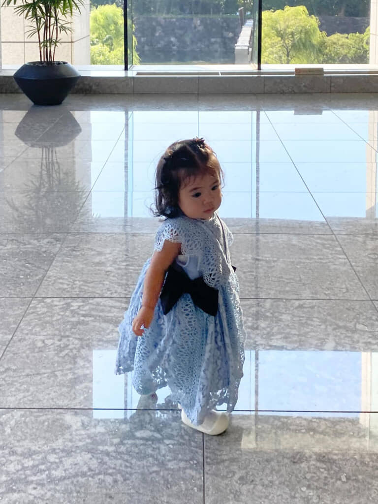 GUのブラウスで作ったドレス・・結婚式での着用例5