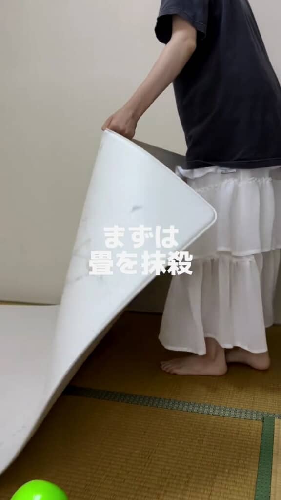 まずは畳が見えないように