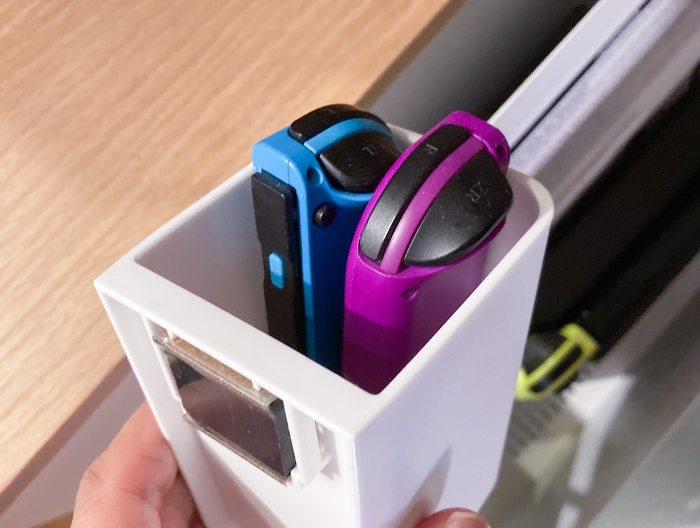 立てて収納できる