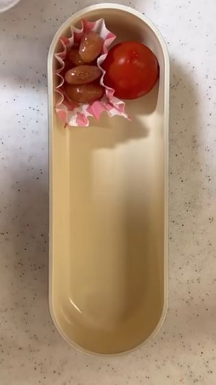 プチトマトとうずら豆