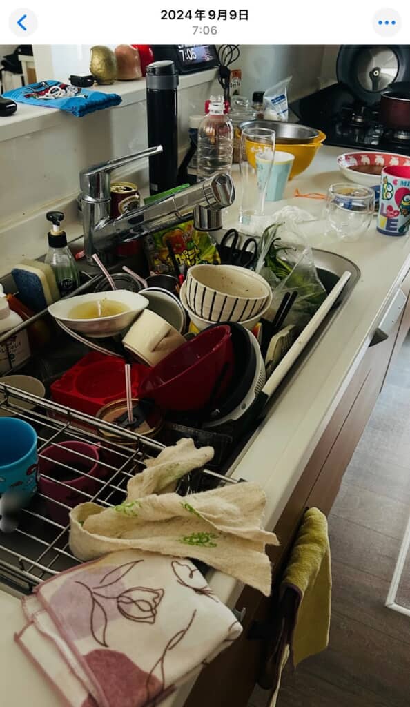 1年前のキッチン